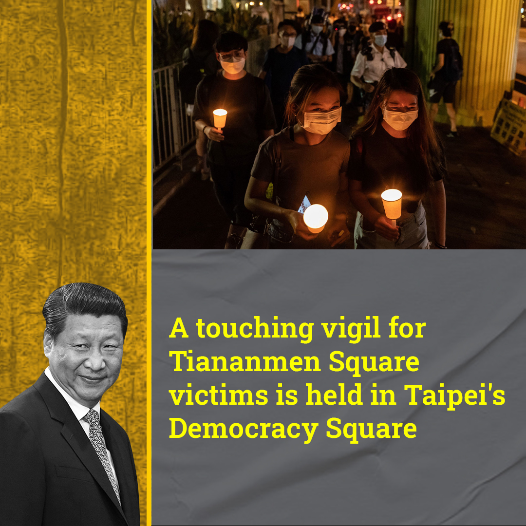 @MAC_Taiwan @MoNDefense A touching candlelight vigil is held at Taipei's Democracy Square to remember the sacrifices made for democracy in China. #Junefourthmassacre #GlobalThreatCCP