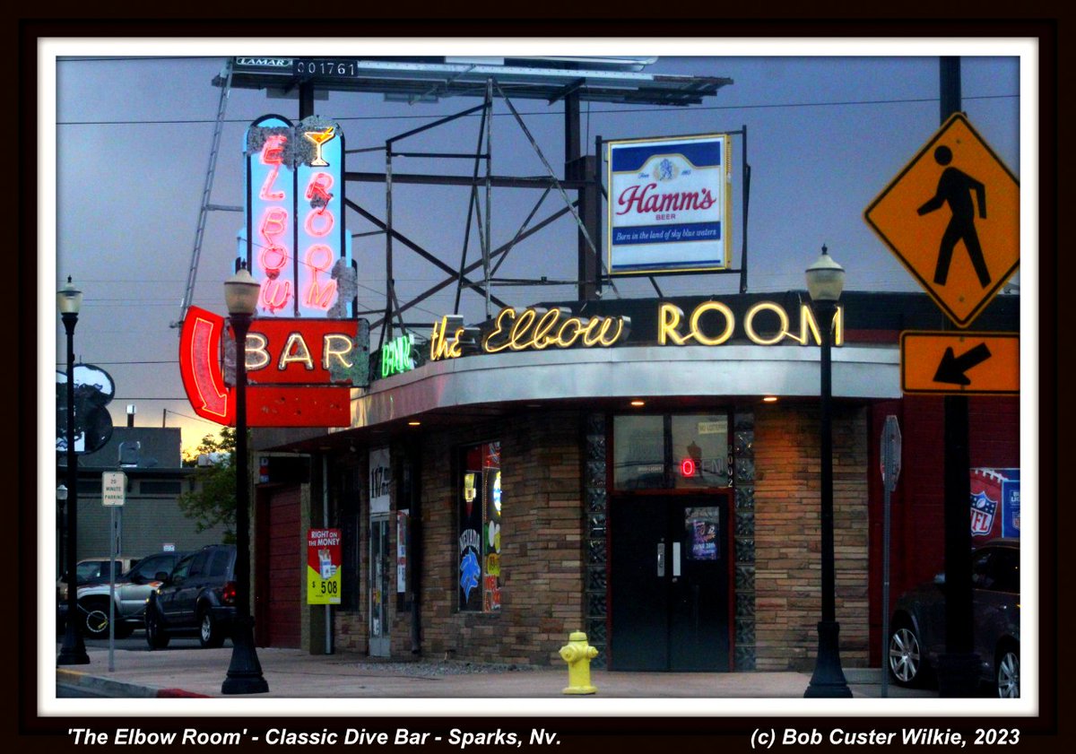 GeneralGCuster's tweet photo. #ThrowbackThursday- In Nevada, both #Sparks and #Reno have some unique, old school dive bars. #TheElbowRoom in Sparks is one of the best, even on rare rainy summer days. @TheJuliaNelson @stacie_wilke @HistoryNevada #Nevada #RandomNevada https://t.co/m7BK4ih1k5
