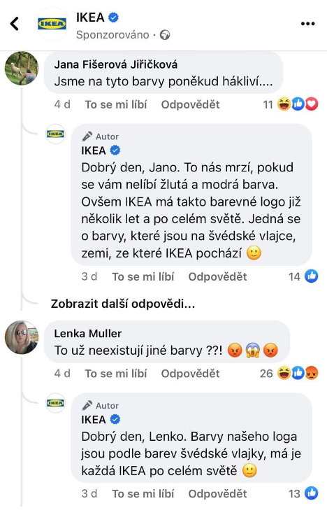 Admin stránky IKEA musí mít svatou trpělivost