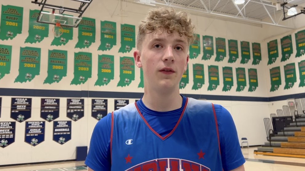 GoldandBlackcom's tweet photo. #Purdue recruit Jack Benter's second-half shooting surge propelled his junior all-star team to a win over the Indiana All-Stars Wednesday night (+ video of Benter and Myles Colvin) https://t.co/L7eiPPHXdT https://t.co/XWyAwmeyYD
