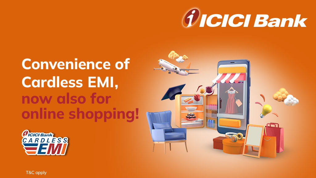 Shop online with ease and convert your purchases into affordable EMIs, with #ICICIBank #CardlessEMIForOnlineShopping facility.

Know more: bit.ly/3gSg8RJ