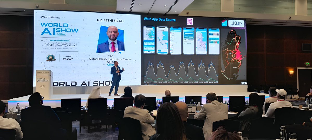 Live now at #WAISMENA!

We kickstart with our first keynote on 'The Pioneering Role of Home-Grown AI Solutions at the Qatar World Cup' by <a href="/fethi_filali/">Dr. Fethi Filali - د. فتحي فيلالي</a>, CTO at Qatar Mobility Innovations Center <a href="/QmicQatar/">QMIC</a>.

#automation #Trescon #TresconMENA #awards #AI #artificialintelligence