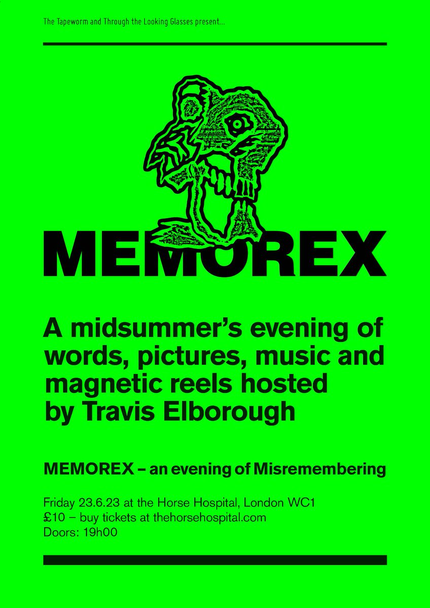 Touch Newsletter 298 touch33.net/mails/2306.html “Oxmardyke”, a collaboration between @philipjeck and @chrisrwatson, is now available to pre-order Friday 23 June – @horsehospital London – @the_tapeworm presents Memorex with @ivft, @oldfog, Stonecirclesampler