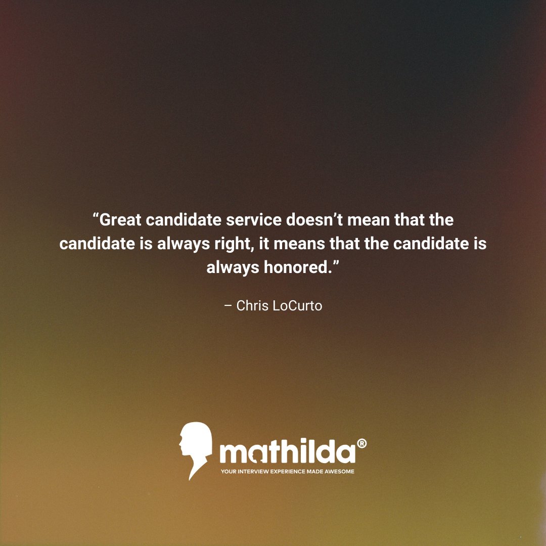 You don't need to bend over backward for your candidates. You just need to give them the respect that they deserve.

#mathilda® #SociallyResponsibleHiring #HiringAutomation #Recruitment #HR #Hiring #Recruiting #JobSearch #Leadership #Career #Employment #Staffing #Recruiters