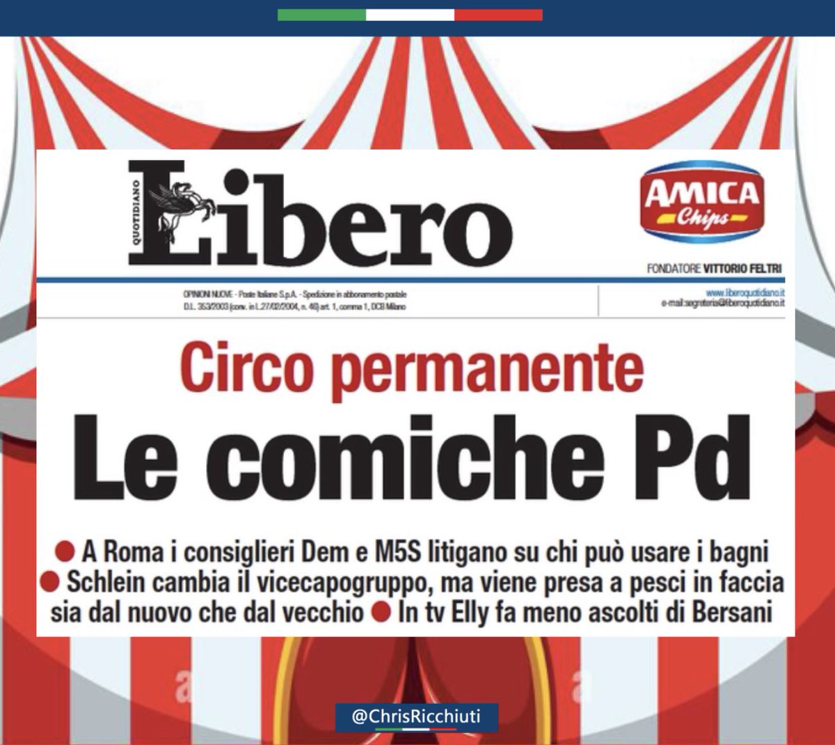 Per un momento avevo letto coliche.
Buongiorno!
Oggi apriamo col circo 🎪

#8giugno