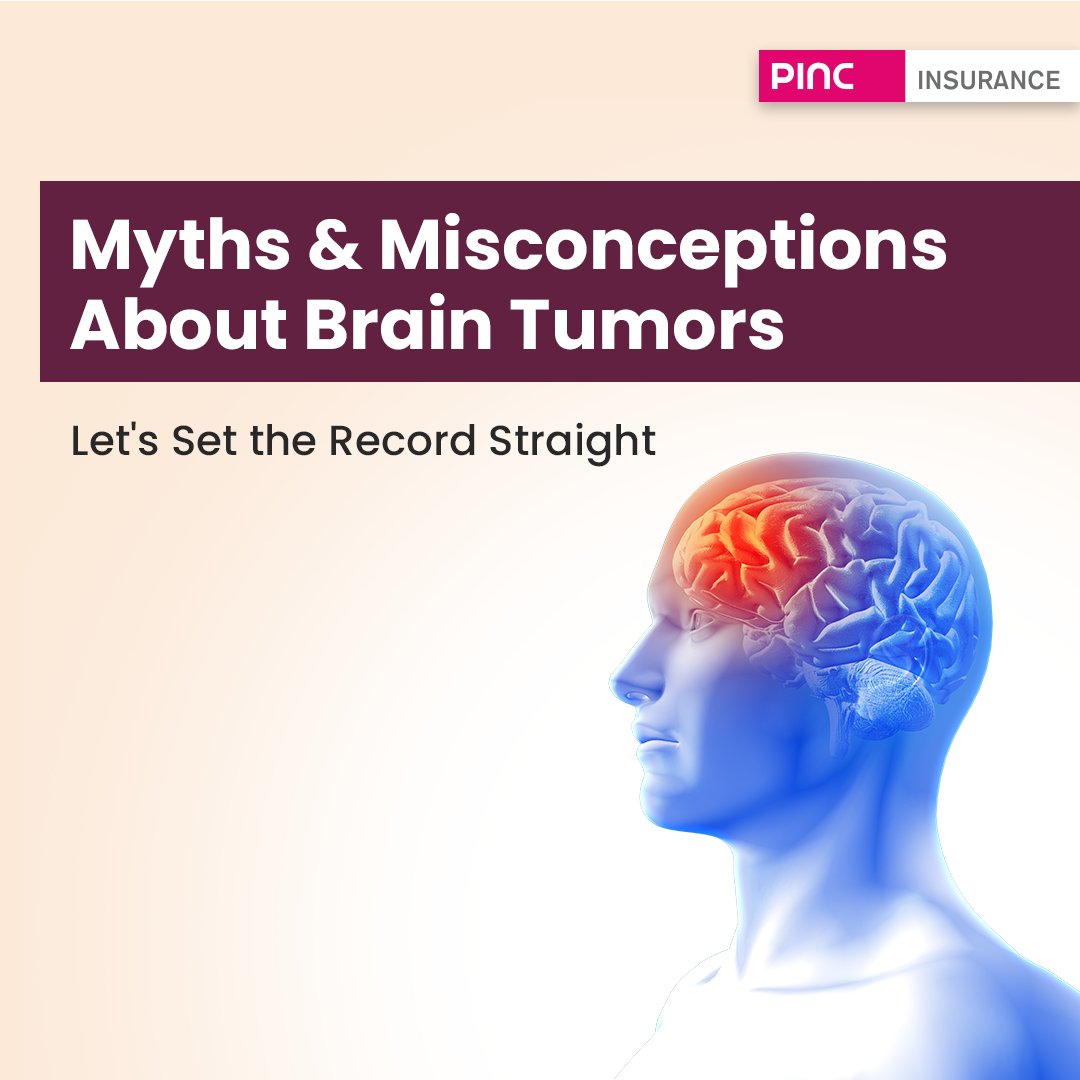 PINCInsurance's tweet photo. 🧠 Busting Brain Tumor Myths on World Brain Tumor Day! 🚫🌪️

Brain tumor is one of the deadliest disorders affecting any gender, both adults and children. Let's separate facts from myths this World Brain Tumor Day. 

#BrainTumorAwareness #worldbraintumorday #ThinkPINC #PINCFamily https://t.co/qtiXY8Rs1d