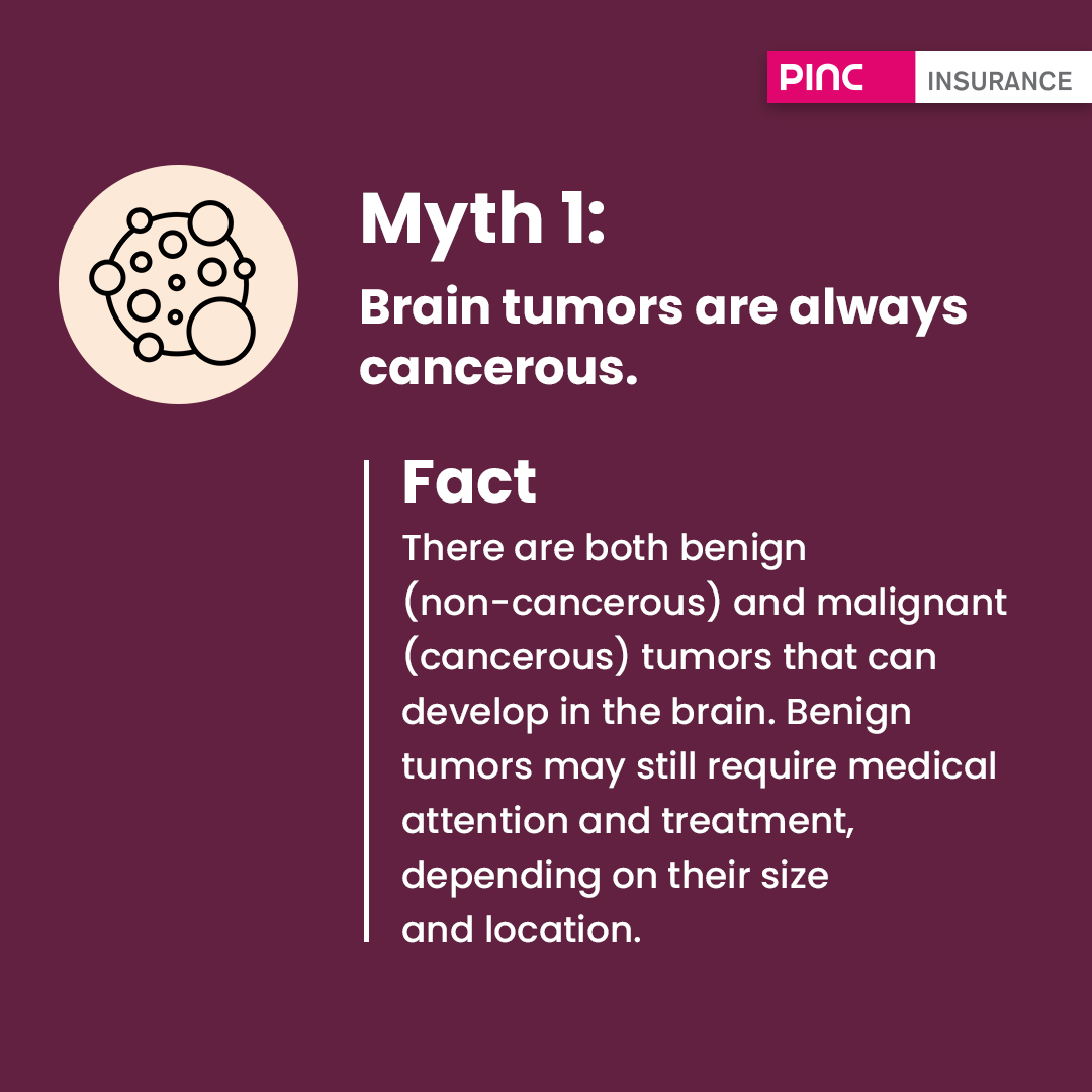 PINCInsurance's tweet photo. 🧠 Busting Brain Tumor Myths on World Brain Tumor Day! 🚫🌪️

Brain tumor is one of the deadliest disorders affecting any gender, both adults and children. Let's separate facts from myths this World Brain Tumor Day. 

#BrainTumorAwareness #worldbraintumorday #ThinkPINC #PINCFamily https://t.co/qtiXY8Rs1d