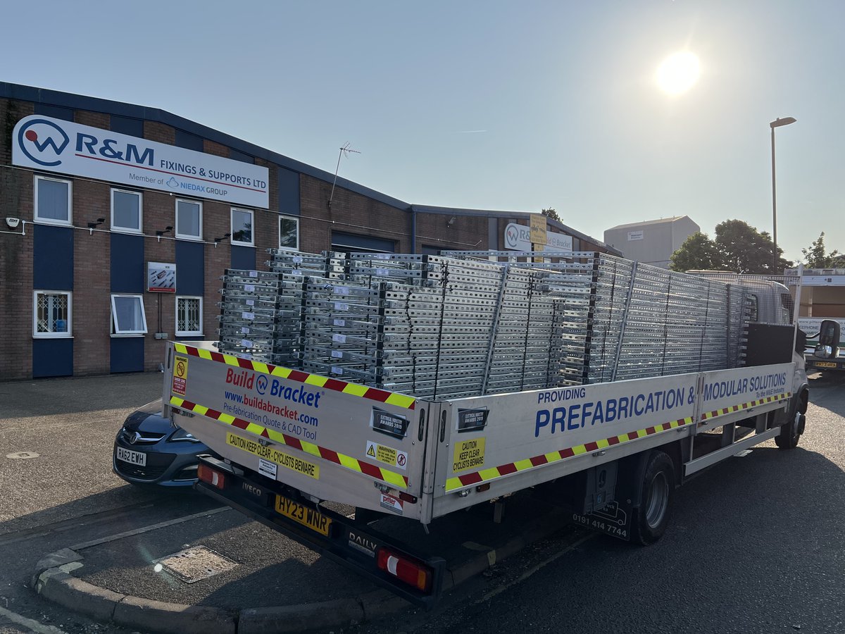 It's going to be a hot one today, but the project team receiving these brackets today have saved time, money &amp; a considerable amount of work!

# #project #prefabrication #mep #offsiteconstruction
