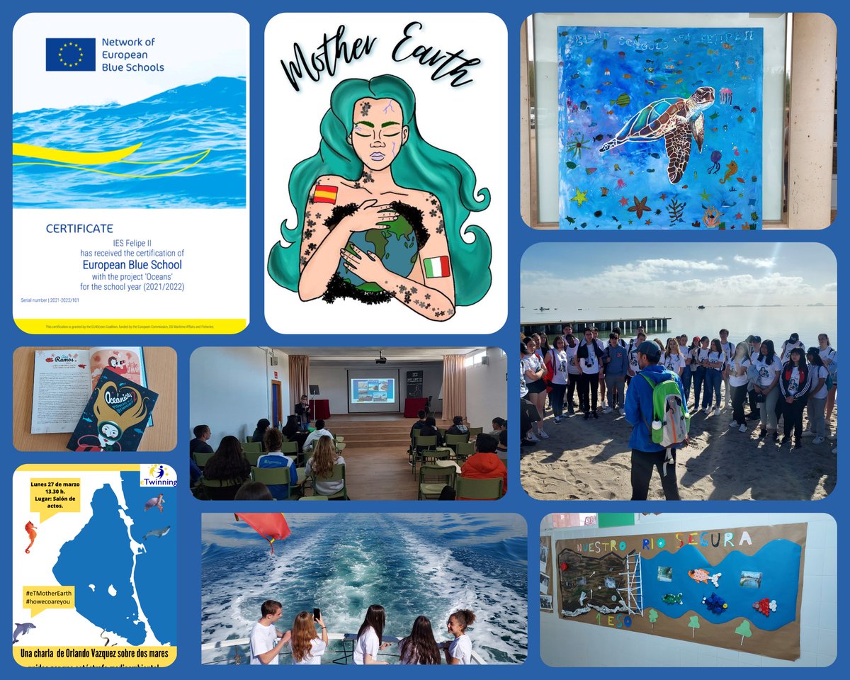 Last year we got the Blue School  certificate thanks to Oceans. This year we keep on working for the #oceans in Mother Earth #eTMotherEarth #EU4Ocean #WorldOceansDay #eTwOceans @emseassociation @EU_MARE @eTwinning_es @eTwinnico @MovEuropeoRMu #DiaMundialDeLosOceanos #EUBlueSchool