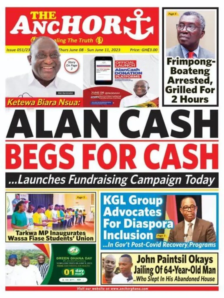 atinkatvgh's tweet photo. The Anchor
* Alan Cash Begs for Cash.
*Frimpong-Boateng Arrested, Grilled for 2Hours.
#AtinkaNews #GhanaNie #AMDrive Morning Show https://t.co/9SNAhYH779