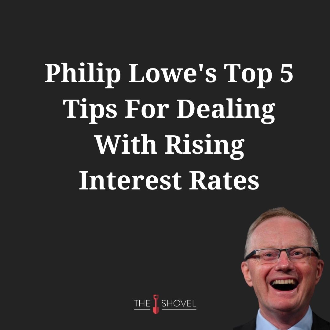 TheShovel's tweet photo. Struggling to pay the mortgage? RBA boss Phil Lowe has shared his top cost-saving hacks. https://t.co/jwmUIY80uD