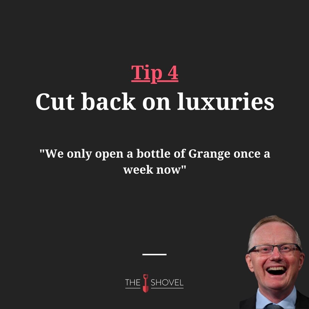 TheShovel's tweet photo. Struggling to pay the mortgage? RBA boss Phil Lowe has shared his top cost-saving hacks. https://t.co/jwmUIY80uD