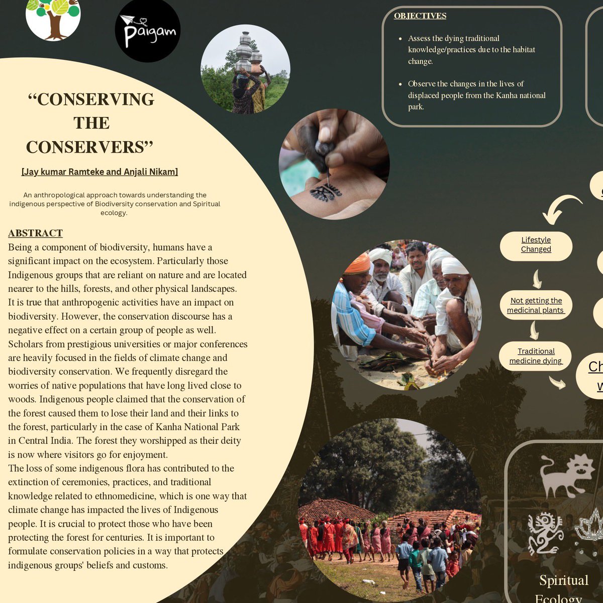Conserving_CI's tweet photo. "The indigenous perspective of
Biodiversity conservation".
#centralindia #ncci #poster #cils5 #gonds #biodiversity #conservation https://t.co/e82Yrgvrge