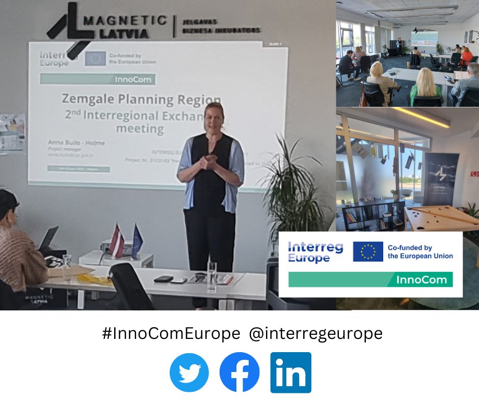 InnoComEurope's tweet photo. Anna Builo Holme from @Zemgale_LV gives @InnoComEurope @interregeurope insights into their local stakeholder process and conditions for communication and supporting business https://t.co/H5x4Bq2Gww