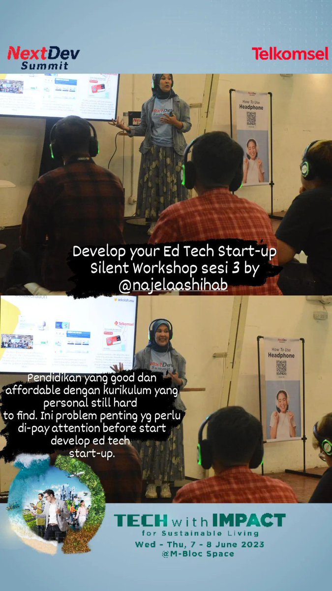 NextDev_id's tweet image. Some great experiences to get insight from experts in Silent Workshop sesi 3.

Ada kelas nya @NajelaaShihab @nazierariffin dan @vaniamarita 

NextDevers ikut kelas yang mana?

#TechwithImpact #SustainBeyondExpectation #NextDevSummit2023