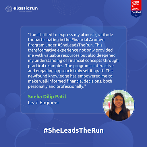 elastic_run's tweet photo. In collaboration with #GlobalGyanAcademy, we have developed a specialized Financial Acumen Program exclusively for our women leaders, aimed at fostering both their professional and personal growth. 

#SheLeadsTheRun #NetworkOfPossibilities https://t.co/yufbsMeTnz