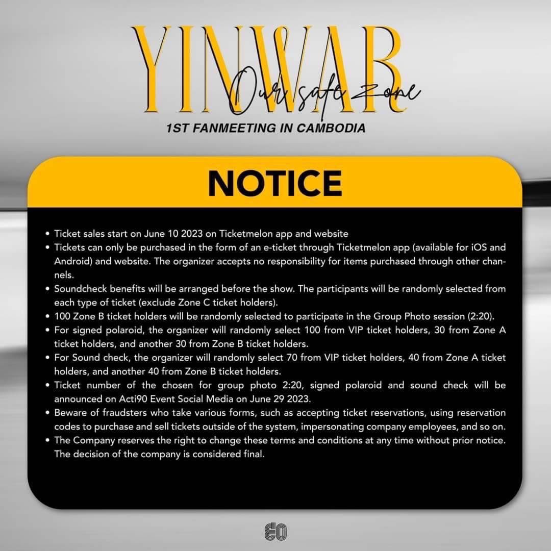 theoneyin's tweet photo. Yin’s IG posted update 20230608

Get ready to meet our YinWar on 2nd July 2023 at Aeon Mean Chey Hall

📌Tickets available on 10/06/2023 via @Ticketmelon

🗓️ 02/07/2023
📍Aeon Mall Mean Chey, Phnom Penh

#YinWar1stFMINCAMBODIA
#yinyin_anw @yinyin_anw #warwanarat #หยิ่นวอร์ https://t.co/LCKjsEuWk2