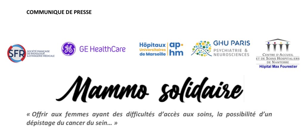 NMerlet's tweet photo. Présentation de l’opération « Mammo Solidaire » à 9h30 aujourd’hui, à l’hôpital Saint Anne 75014 Paris. 
Offrir aux femmes en grande précarité l’accès au dépistage du cancer du sein. @SFRadiologie @aphm_actu @GhuParis https://t.co/HlELS448eQ