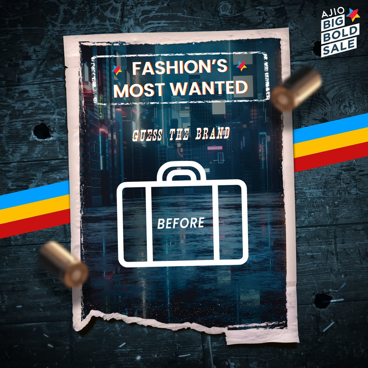 AJIOLife's tweet photo. 🧩 Ready to crack the code? #FashionsMostWanted is here with a stylish twist! 🌟 Guess the fashion brand hidden in our #AJIOMindbenders, and you could win a ₹5,000 AJIO gift voucher. Grab a pen and start solving! https://t.co/mLapodS4Ou