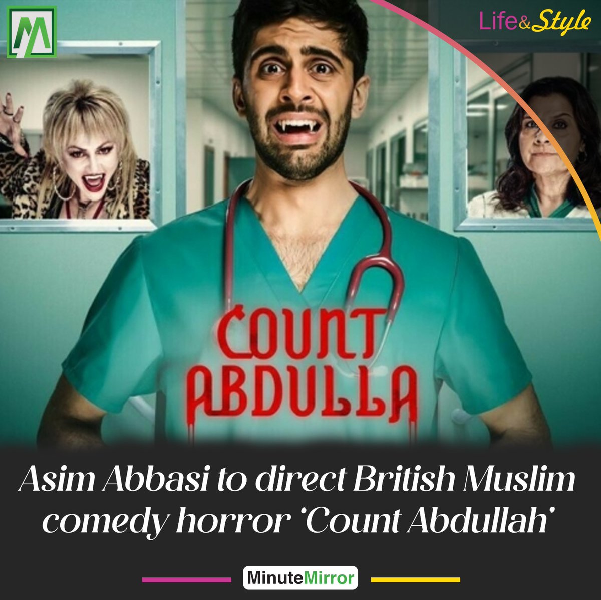 #AsimAbbasi, a British-Pakistani director has recently shared the poster for his upcoming British Muslim comedy series titled “#CountAbdulla” on #ITVX. 
The show stars #ArianNik, along with #JaimeWinstone and #NinaWadia.
minutemirror.com.pk/asim-abbasi-to…