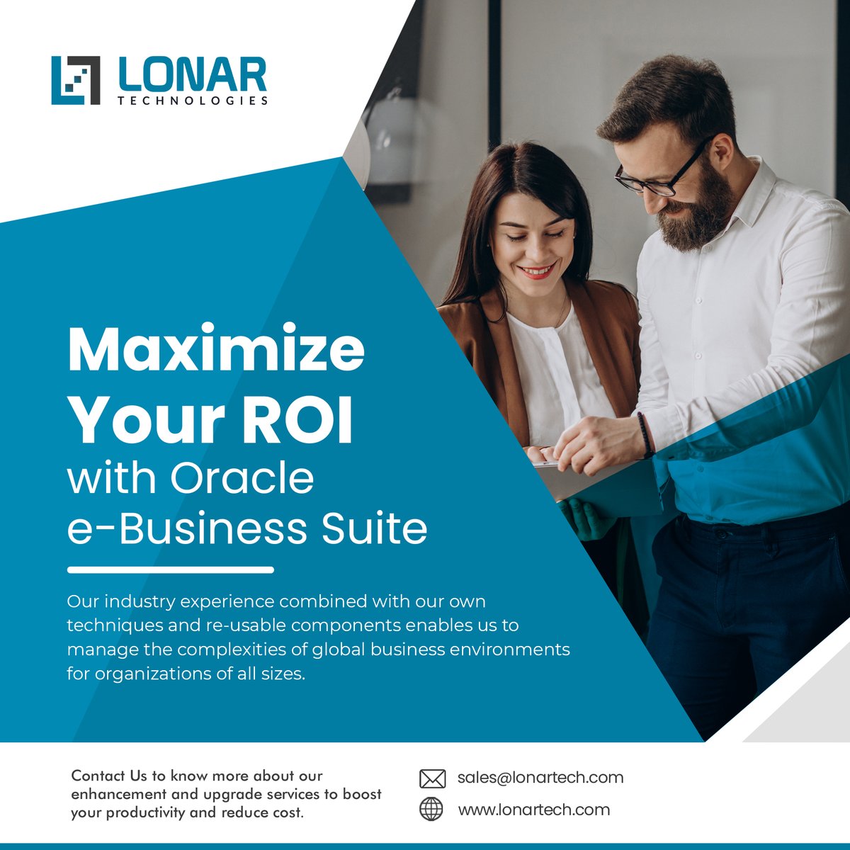 Lonar_Tech's tweet photo. 🎉Introducing #Oracle e-Business Suite (EBS) - the solution to all your global business needs! With the most comprehensive suite of integrated applications, Lonar Tech, an #OraclePartner, helps you maximize your ROI on Oracle #investments. 💰💼 (1/3) https://t.co/Emw3U0Pegy