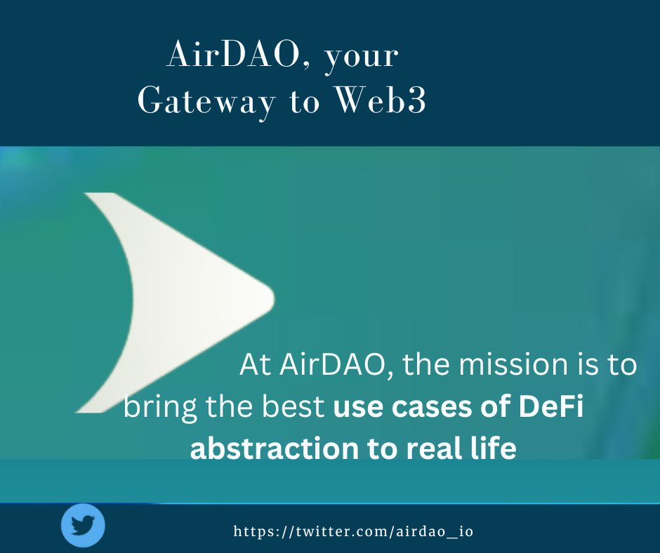 At AirDAO, the mission is to offer the Web3 space the best user experience, by bringing the best use cases of DeFi abstraction to life.
@airdao_io $AMB #web3