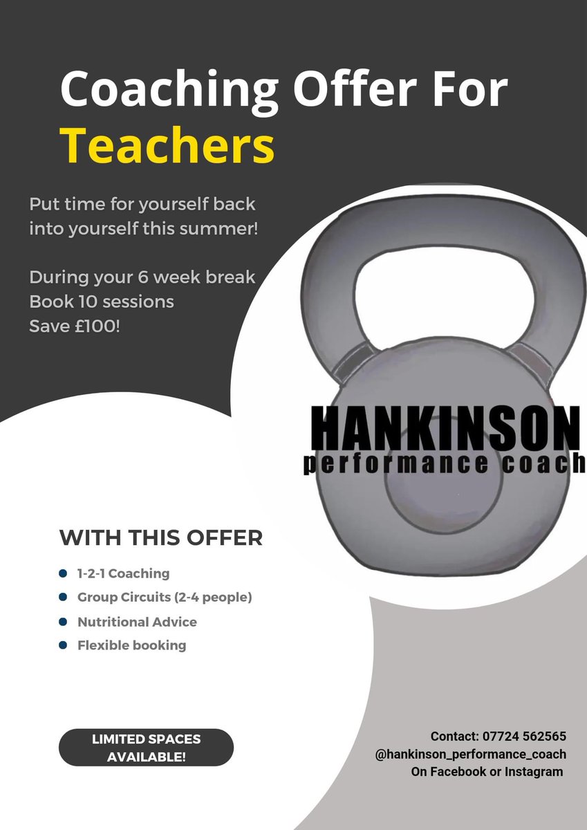 MrKiddEDU's tweet photo. Teachers of Blackpool and the Fylde coast! My good friend is offering discounted rates for teachers over the summer holiday👀 https://t.co/0yTEsHbJxg