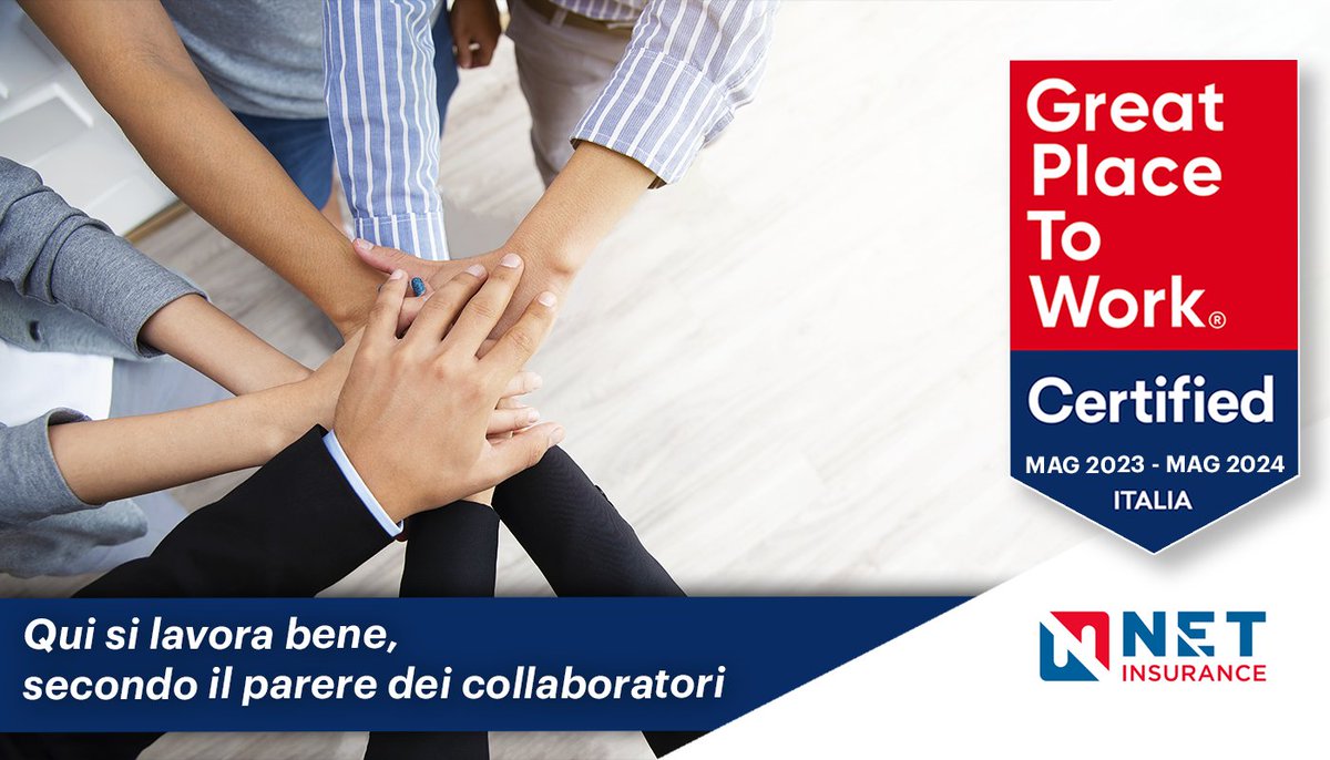 🙌 Complimenti <a href="/_Net_Insurance/">Net Insurance</a> per aver ottenuto nuovamente la #Certificazione di Great Place to Work® Italia.

🔗 Scoprite di più sull’azienda al seguente link: hubs.ly/Q01SGjxc0 

#gptw #lavoro #aziende #GreatPlaceToWork #employerbranding #work #employees #gptwcertified