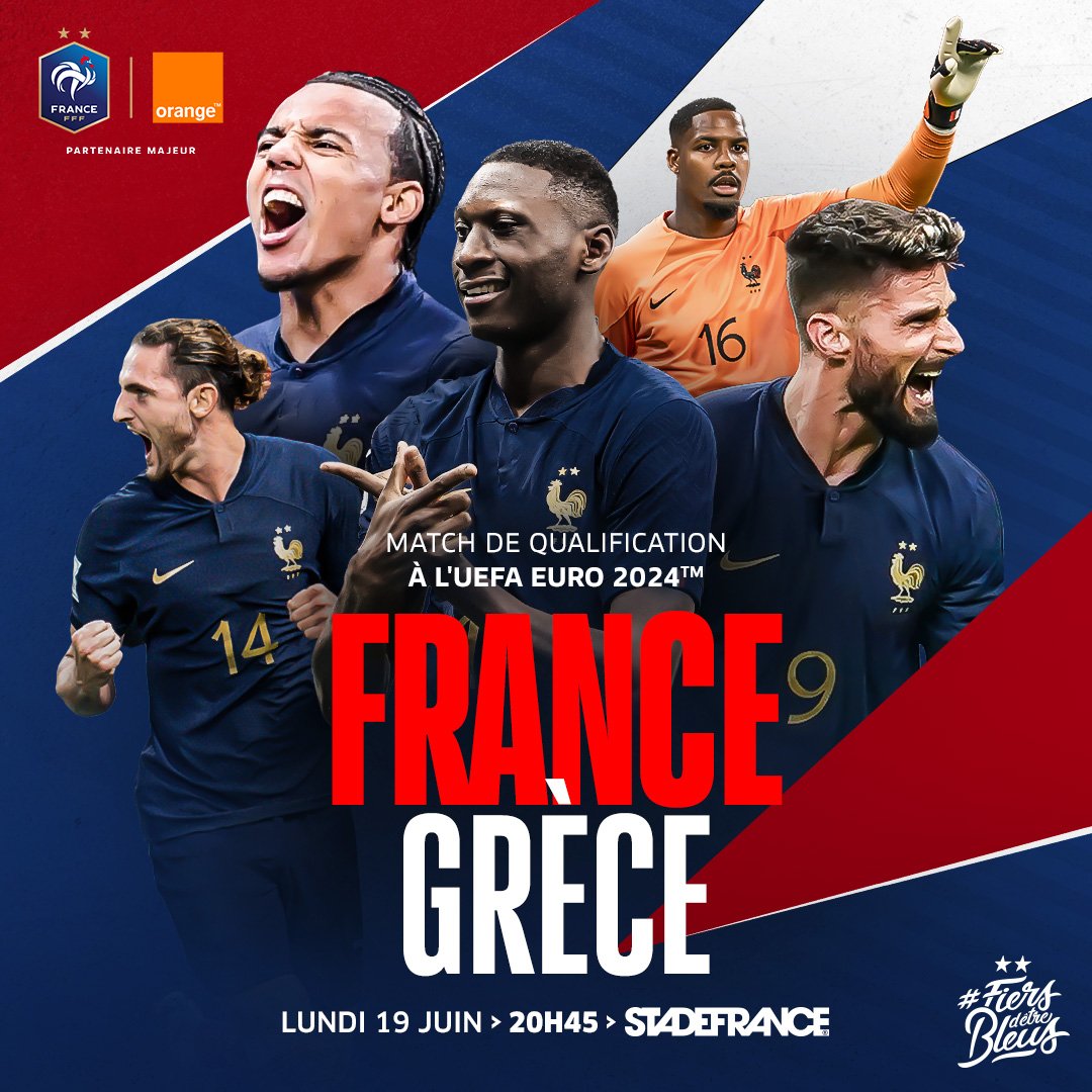 Orange France (@orange_france) on Twitter photo ⚽ #Concours : tentez de gagner 2 places pour le match <a href="/equipedefrance/">Equipe de France ⭐⭐</a> - Grèce le 19 juin au Stade de France !
Pour participer :
👉 Likez et RT ce Tweet
👉 Suivez <a href="/Orange_France/">Orange France</a> et <a href="/TeamOrangeFoot/">Team Orange Football</a>
🍀 TAS des 17 gagnants (x2 places) le 12 juin.
Bonne chance 🧡 ⚽ #Concours : tentez de gagner 2 places pour le match <a href="/equipedefrance/">Equipe de France ⭐⭐</a> - Grèce le 19 juin au Stade de France !
Pour participer :
👉 Likez et RT ce Tweet
👉 Suivez <a href="/Orange_France/">Orange France</a> et <a href="/TeamOrangeFoot/">Team Orange Football</a>
🍀 TAS des 17 gagnants (x2 places) le 12 juin.
Bonne chance 🧡