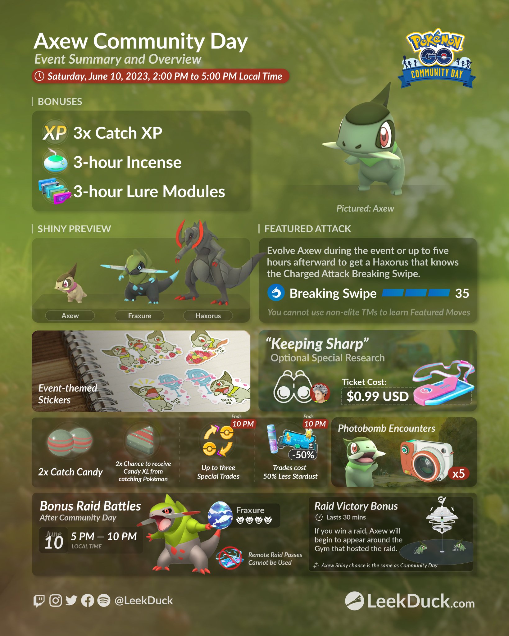 Leek Duck 🦆 on Twitter "Reminder Axew is the featured Pokémon for