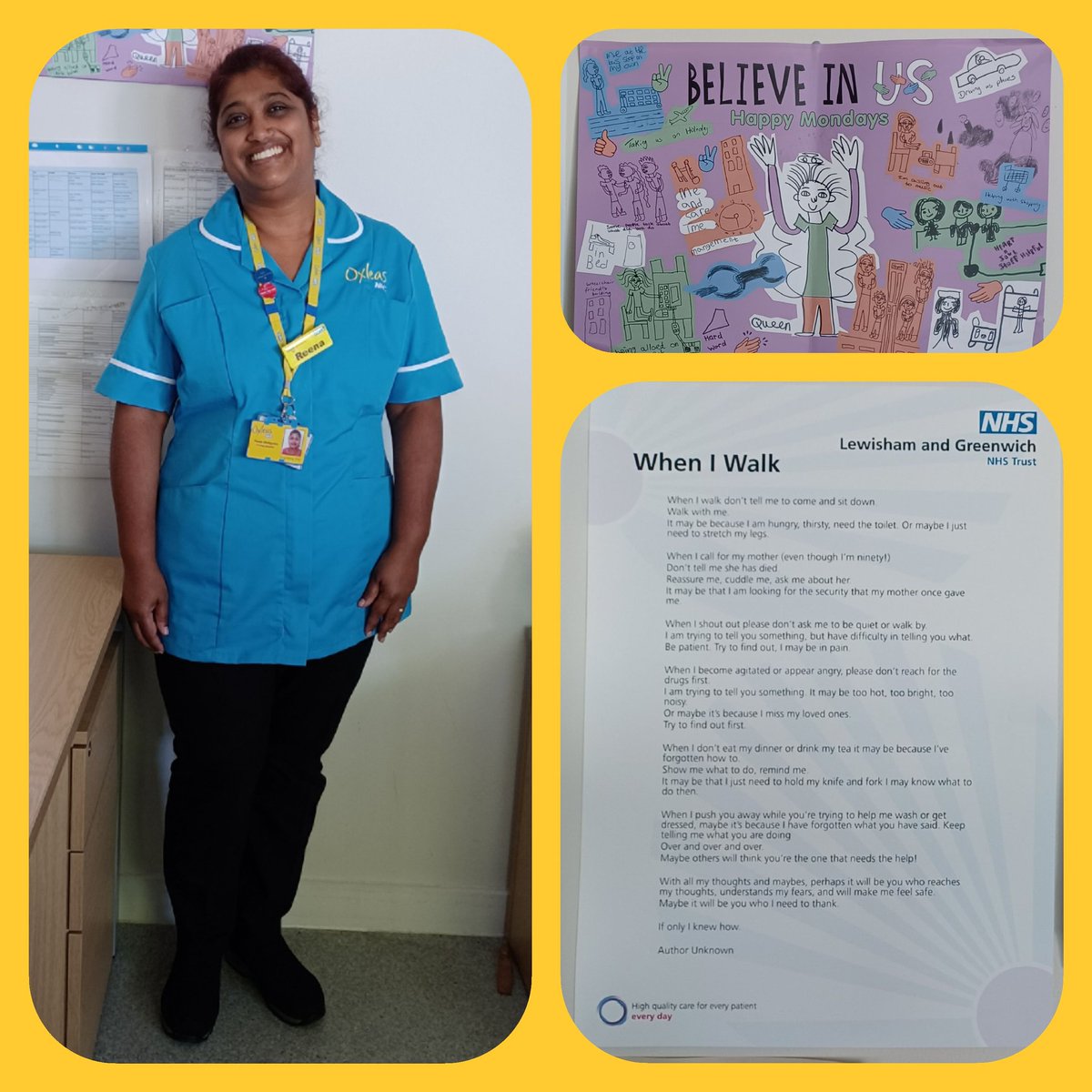 I was excited to👂🏼 <a href="/LdSentongo/">Jennifer Sentongo (Learning Disability Nurse)</a> #LDClinicalNurseSpecialist share plans for team expansion to include a  #NursingAssociate.  
It was great to meet <a href="/RDhaligadoo/">reena dhaligadoo</a> when she started &amp; fab to 👀 her yesterday in her @oxleas NAR uniform <a href="/LG_NHS/">Lewisham and Greenwich NHS Trust</a>  #QESite.
#BlazeATrail
#PartershipWorking