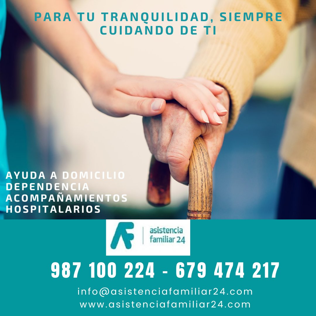 AsistFamiliar's tweet photo. Nuestro objetivo es que tú y los tuyos os encontréis bien, haceros la vida más fácil y cómoda, acompañaros en los buenos y los menos buenos dando todo de nosotros, tu tranquilidad lo más importante. #ayudaadomicilio #dependencia #asistenciafamiliar #tranquilidad  #cuidandodeti https://t.co/X09Ik0jXFn