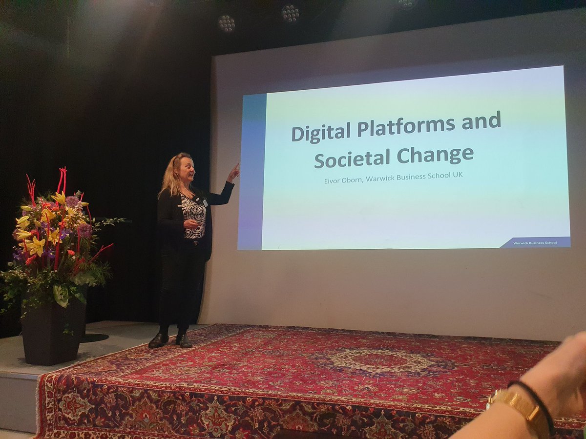 ECSCW's tweet image. We start day two of #ecscw2023 with an exciting keynote on digital platforms and societal change by Eivor Oborn.