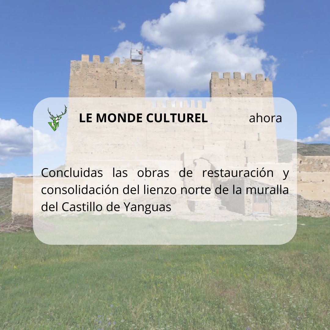 Ya disponible en tu revista digital #argataca #LeMondeCulturel... Concluidas las obras de restauración y consolidación del lienzo norte de la muralla del Castillo de Yanguas 

argataca.blogspot.com/2023/06/conclu… 

#IPCE #castillodeYanguas #yanguas #cyl #Soria