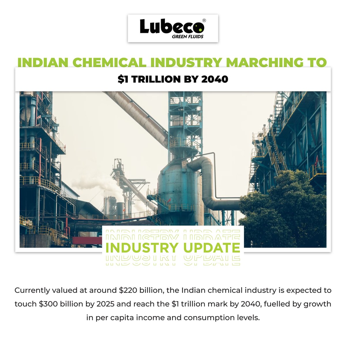LubecoIndia's tweet photo. It is predicted that the demand for the speciality chemical segment is expected to grow at a pace of over 15 per cent CAGR.
.
.
#Lubeco #LubecoGreenFluids #metalworkingfluids #industrialfluids #lubricant #industriallubricant #industrialrevolution #industryupdate https://t.co/qaREf0iGM5