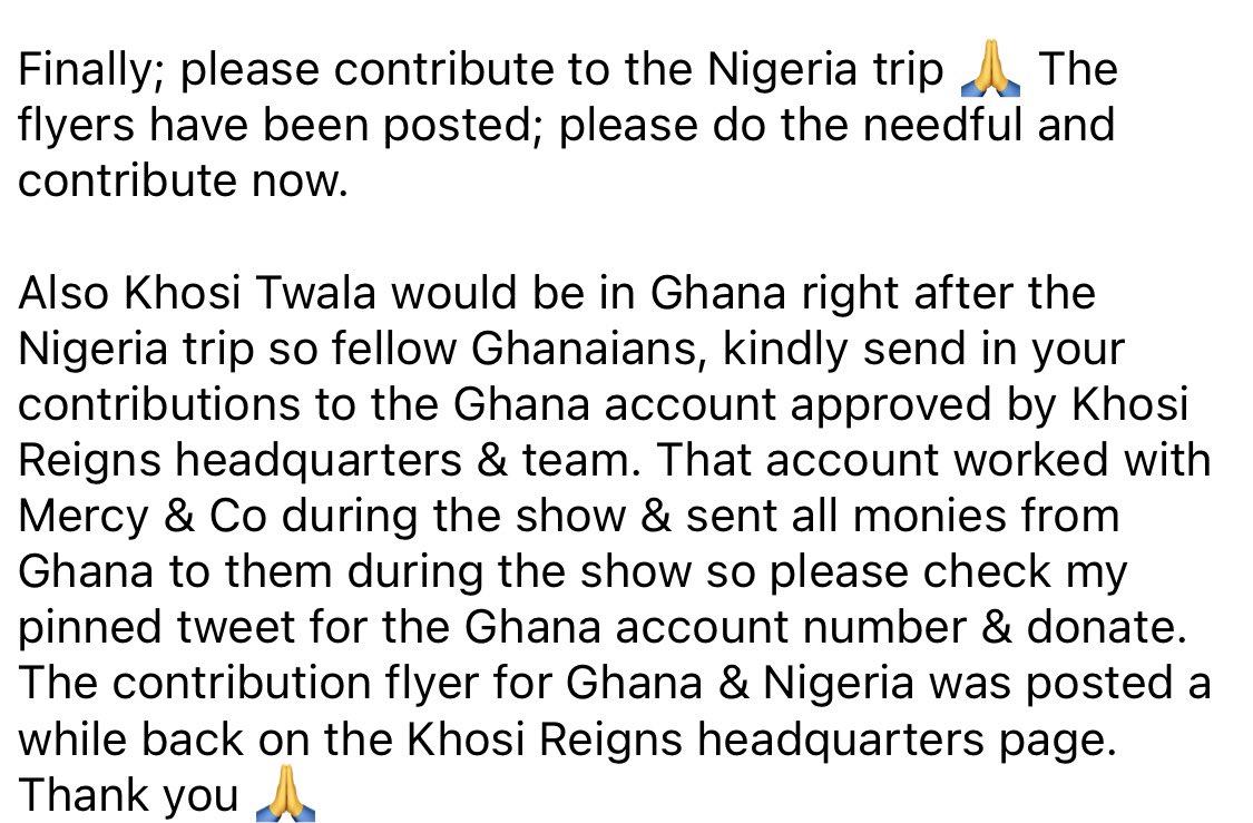 MamSwaziIsMyFav's tweet photo. Khosi Reigns &amp; Khosi lovers worldwide - Read this &amp; share. Don’t just Retweet, like or pass over - Read, digest, share &amp; ask others to Read &amp; Put Khosi first starting tomorrow- Block the Noise. Block KHOSI TWALA AFRICAN TOUR
ACTIVE LIFESTYLE TO THE WORLD
#KhosiTwala #BBTitans https://t.co/PXspR3IMom