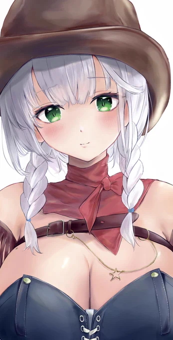 カウガール  #白銀ノエル #ノエラート #イラスト