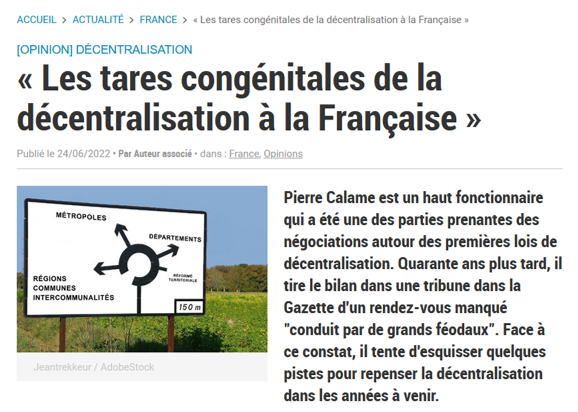 SujetsC's tweet photo. @AlexandreJardin Les compétences exclusives des nombreuses strates du mille-feuille français sont un obstacle depuis 40+ ans. Il faut de l'agilité pour associer les acteurs du #commun.

#decentralisation #gouvernance
#territoires
#osonslesterritoires

@Lagazettefr 2022 : https://t.co/mBvgN8NHG2 https://t.co/v0s1tYvzNT