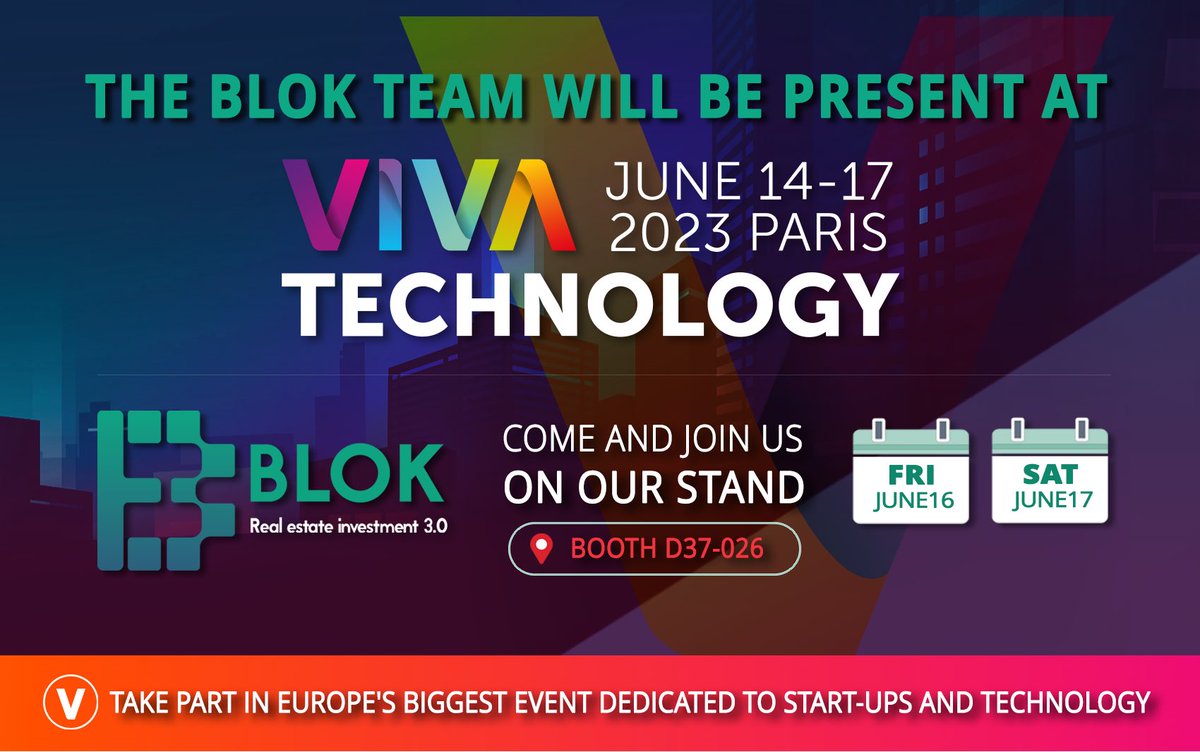 🚀🔑 Join me at #VivaTech 2023 as we explore the future of real estate tokenization! 

Discover the power of blockchain in transforming the real estate landscape. Get ready to change the way you invest in real estate! See you there! 🏠🌐

#MultiversX