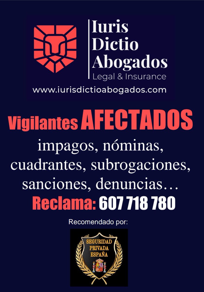 PLATAFORMA SEGURIDAD PRIVADA ESPAÑA tweet media