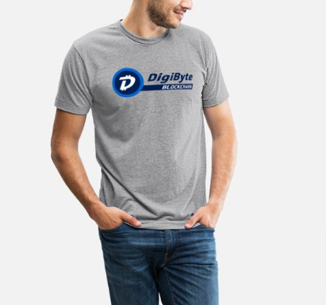 #Digibyte unisex T-shirt in a super trendy heather look. The blended fabrics combine durability with silky smooth comfort wear. #tshirt #dgb #crypto #NotYourKeysNotYourCoins  grab it here spreadshirt.com/shop/design/di…