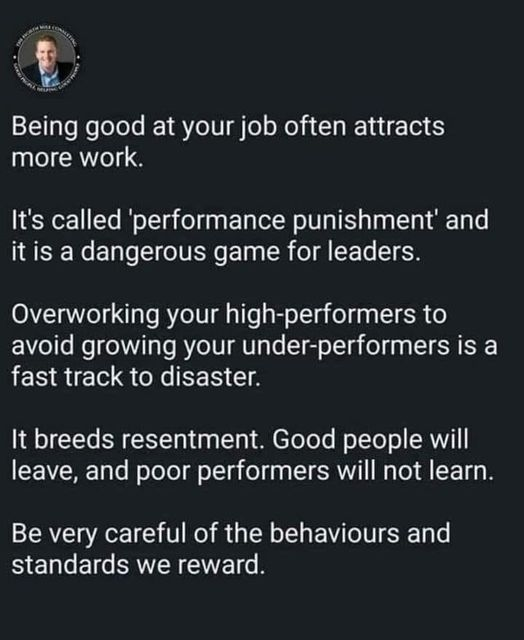 richardfliu's tweet photo. This is a great take that I found a screenshot of (not sure who the OP is). 

Performance punishment is REAL https://t.co/Cq9YjP31q7