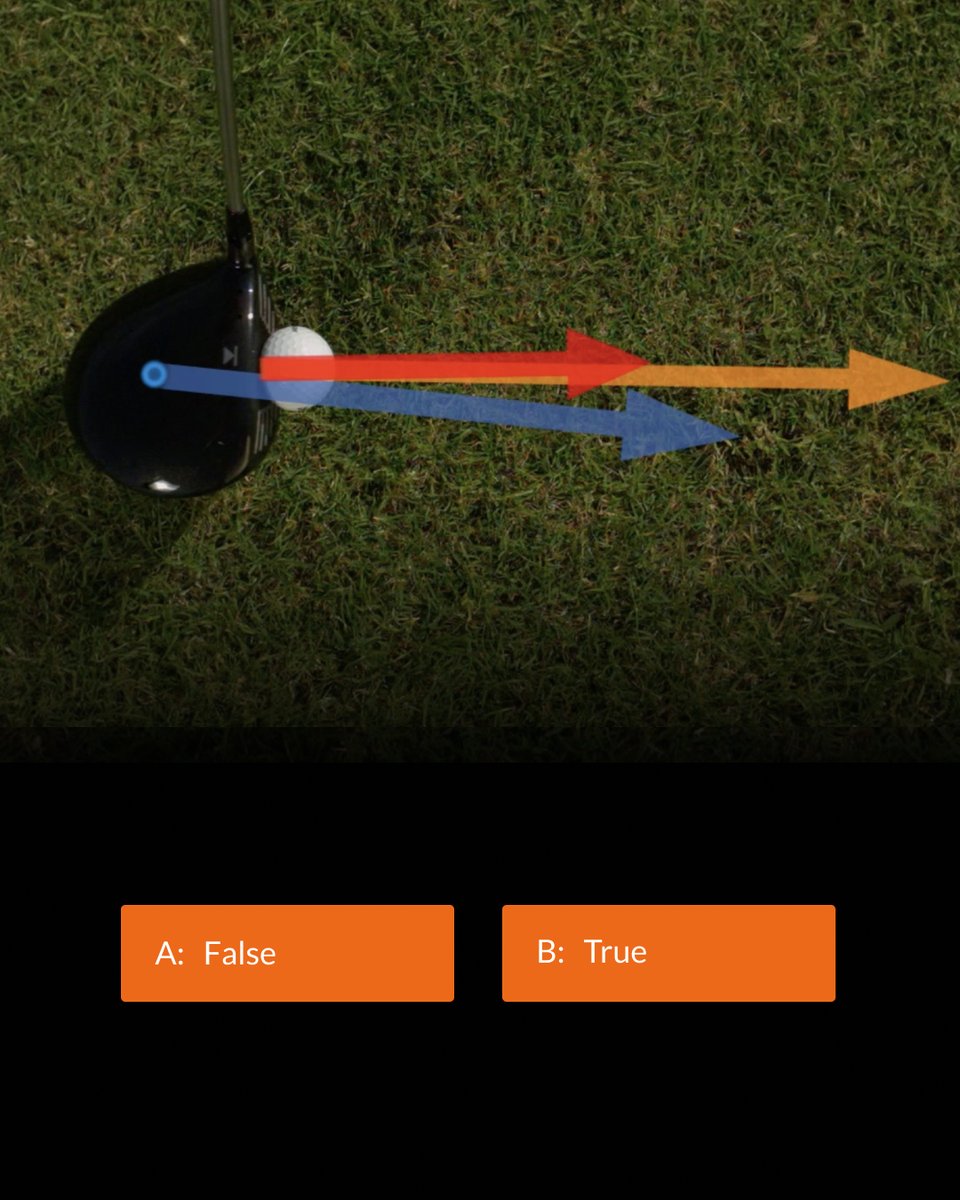 TrackmanGolf's tweet photo. ๐ง Quiz time:
Face angle has a greater influence than club path on the launch direction of a golf shot? ๐
#TrackManUniversity #TMU #Golf https://t.co/rGszlKbK1u