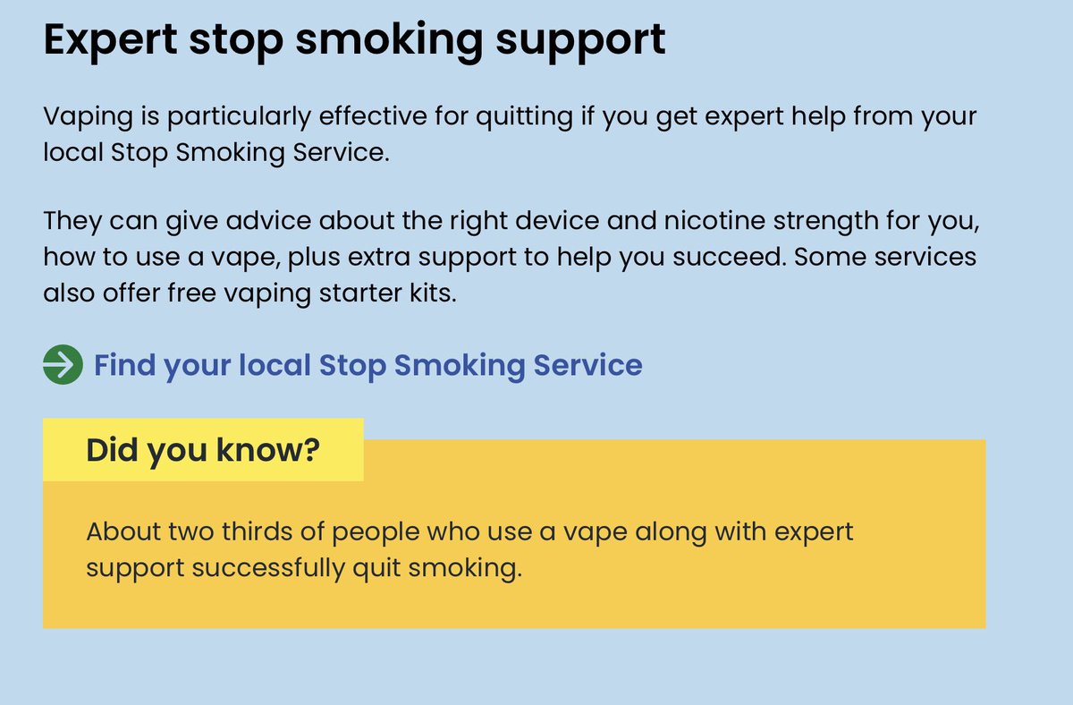 @FLAHAULT @DrTedros @WHO An excellent point, NRT is on the WHO essential medicines list, so Harm Reduction products containing the same pharmaceutical grade nicotine, often with less ingredients than NRT should be no problem?

@nhssmokefree find 66% effective with support, massive improvements on NRT