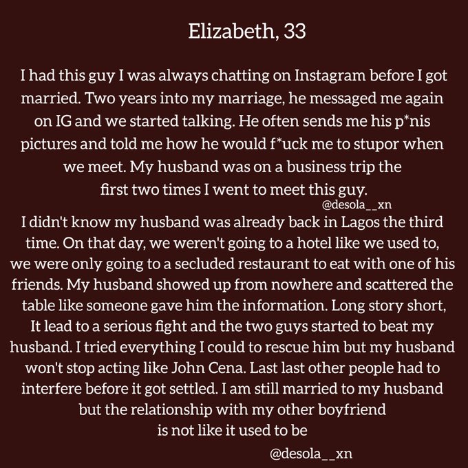 FyFUuXtXgAEsmqc?format=jpg&name=small Must Read: 9 Married Women Talk About Their Affairs Outside Marriage