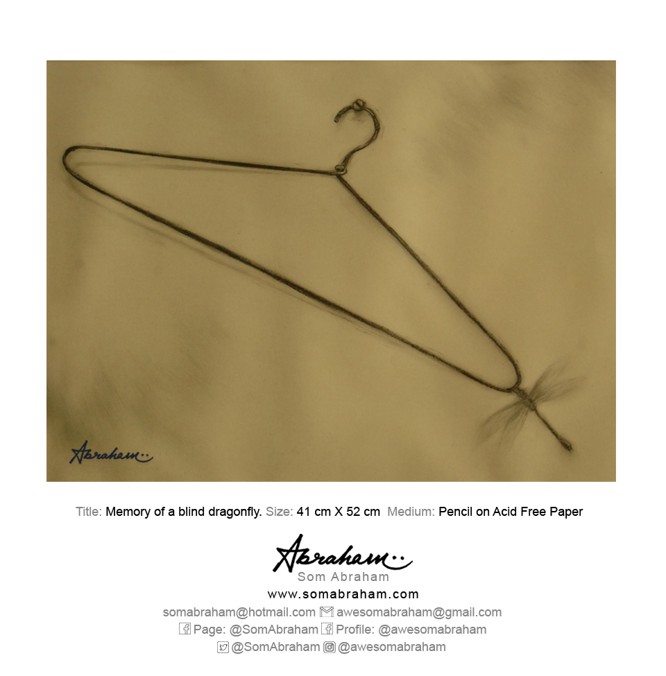 SomAbraham's tweet photo. Love is as long as you hang with the memory...

Title: Memory of a blind dragonfly (62.25 cm X 49.5 cm) Medium: Pencil on Acid Free Paper by @SomAbraham 
https://t.co/pKofbmGc7v
Instagram: https://t.co/GsudnXoBhb

#drawing #pencildrawing #pencilonpaper #art #kolkata #somabraham https://t.co/VCbfNlfZCx