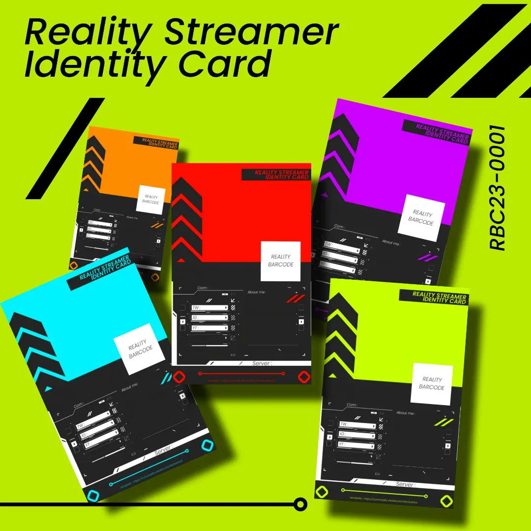 RBConcreation's tweet photo. RBConcreation R.S.I.C [Reality Streamer ID Card] are release 🥂 design inspired by Latest gacha update "Neon Cyber Gacha" in REALITY APP 

Template can be download at
https://t.co/PIZrcXYsBM

#REALITY #REALITYAPP https://t.co/SXeKB7hS4K