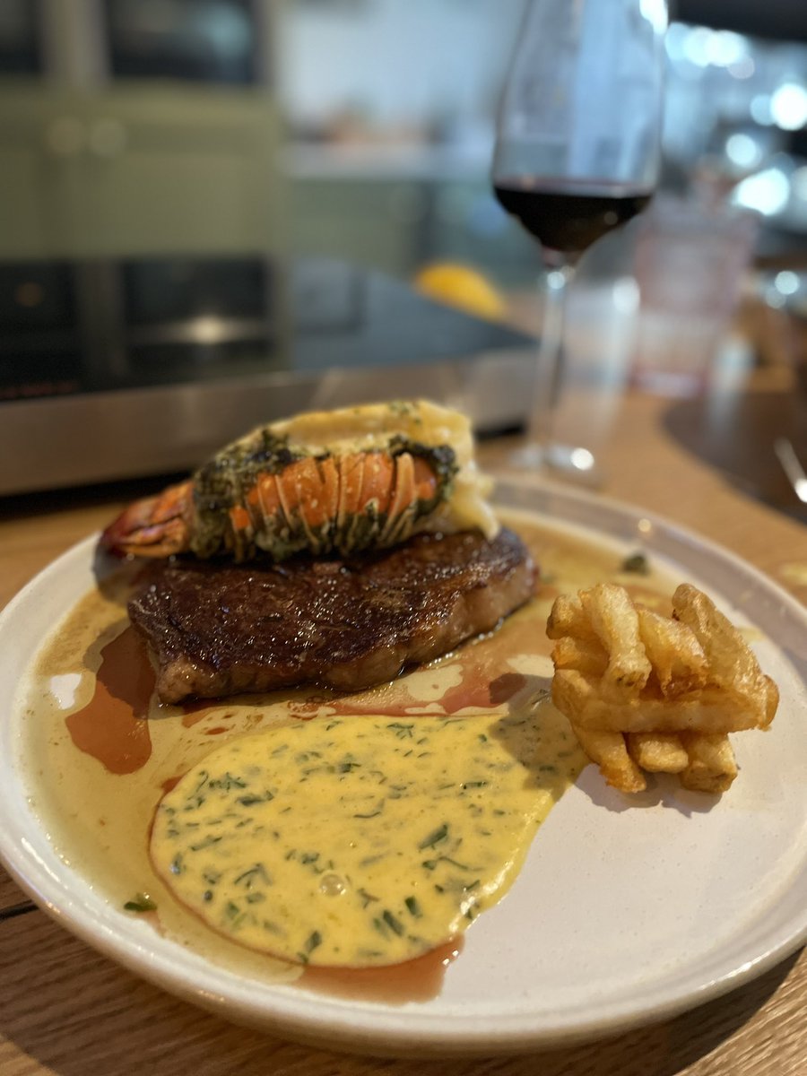 MartynLemon's tweet photo. Unbelievable night at @restaurantpitch with @kennytutt cooking an amazing ‘Surf and Turf’ dish. Smashed it again Kenny!! 🥩🍷🦞 https://t.co/NgHqwaTZeT
