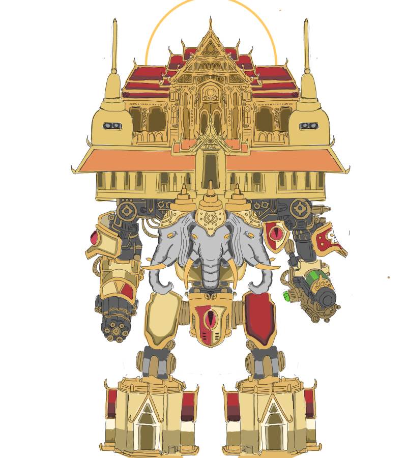 My home brew  Importer War Elephant Titan

#WarhammerCommunity #warhammer40k #WarhammerArt #homebrew #warhammer40000