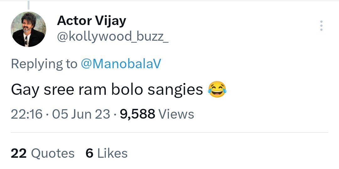 tathvamasi6's tweet photo. We all know actor Vijay Joseph is a crypto and anti-Hindu, but do u know his fans are even worst?

They are morphing &amp; insulting Ram and Hanuman in the most disgusting ways.

Report this handle Tweeples. https://t.co/V9hKybbDfm